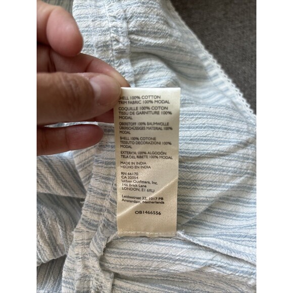 Free People Boho Womens SZ S Desert Days Stripe Mini Dress Cottagecore coastal - Picture 6 of 6